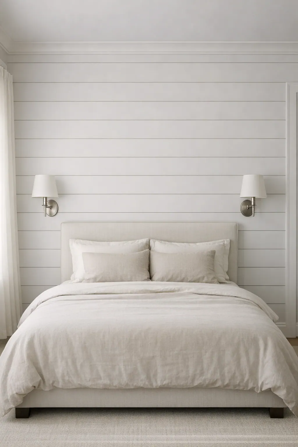 Bedroom Accent Wall with Trim