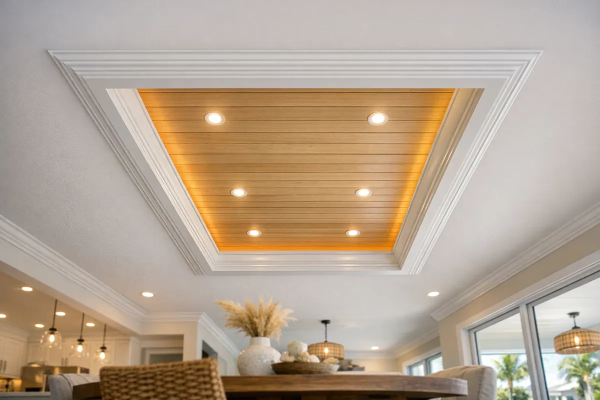 Tray Ceiling Shiplap Detail