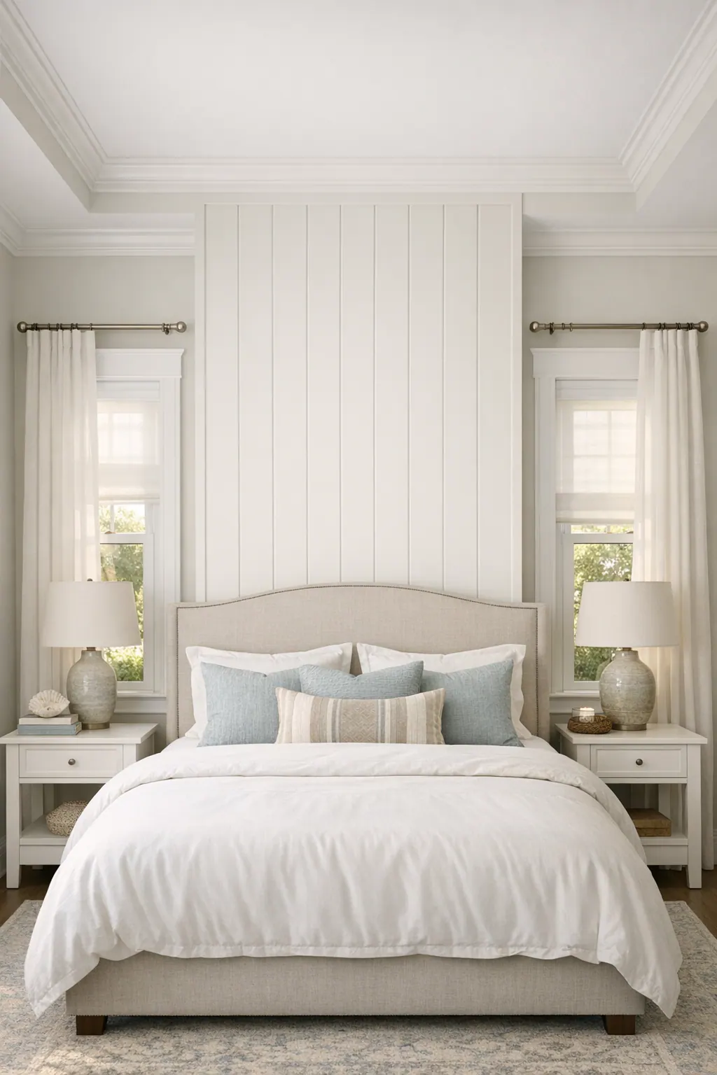 Vertical Paneling on a Bed Wall