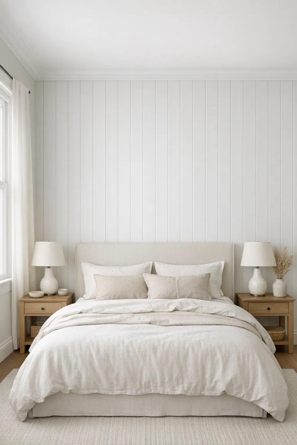 Vertical Paneling for a Taller Bedroom