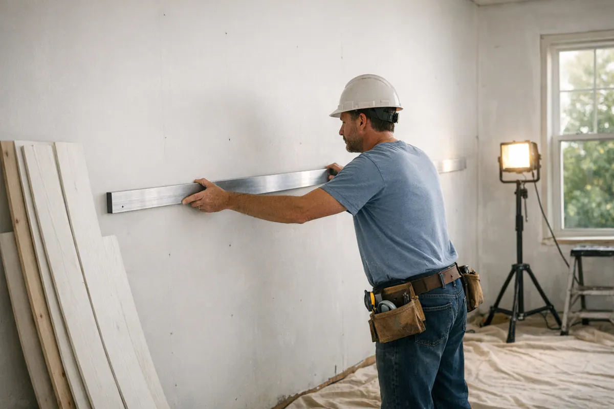 Supporting 6 Checking Wall Flatness Before Fa
