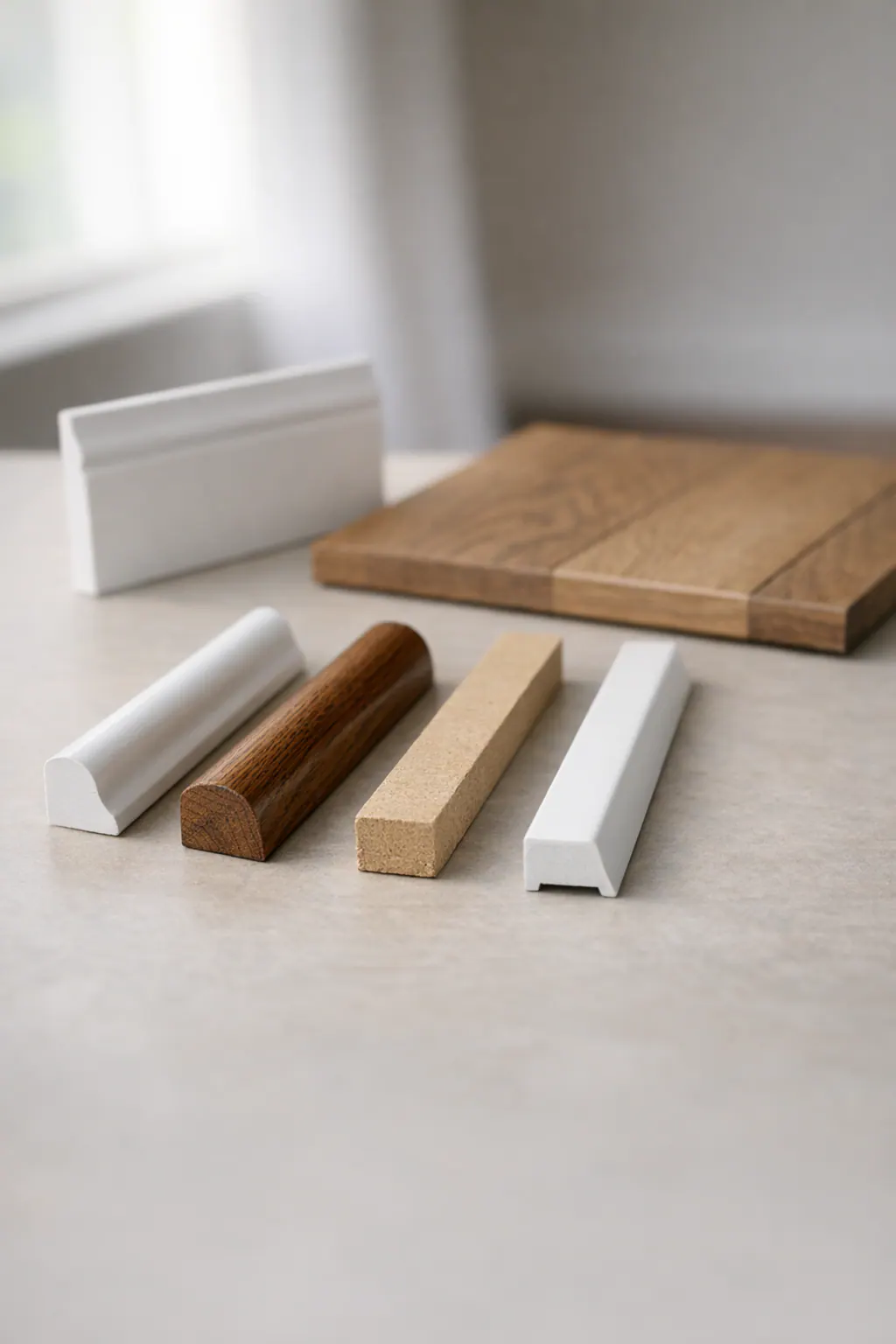 Painted, stained, MDF, and PVC trim choices