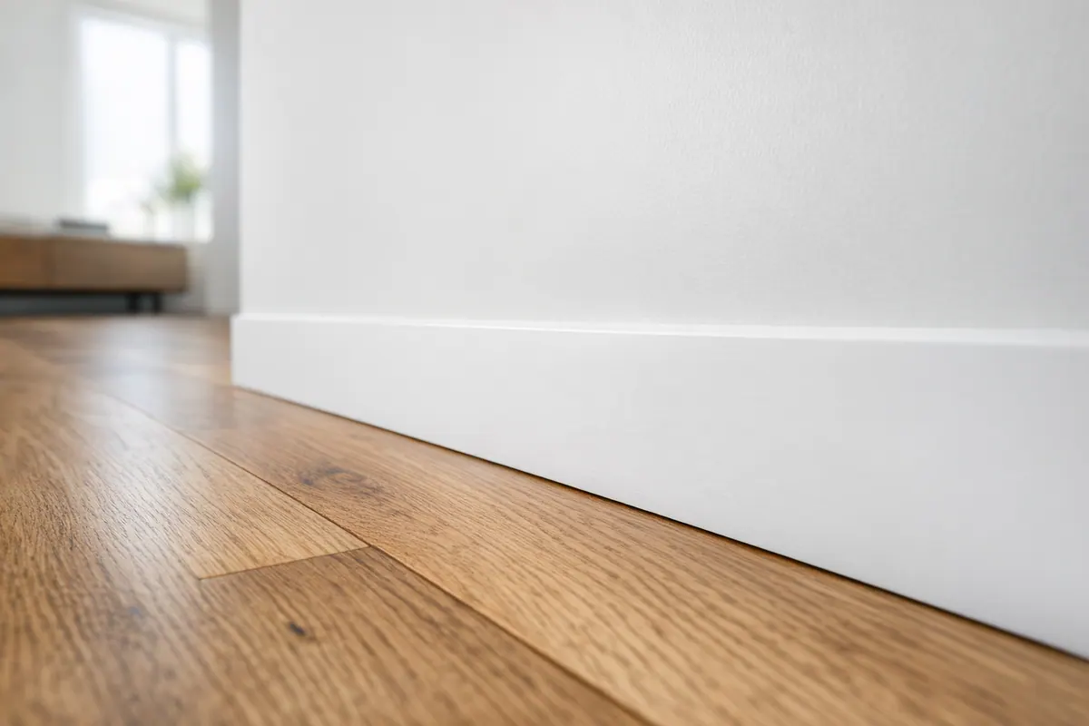 Baseboard-only finish after reset baseboards