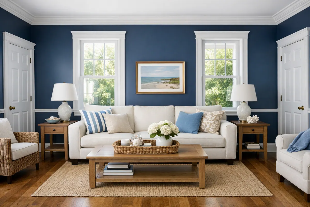 Classic white trim with saturated walls