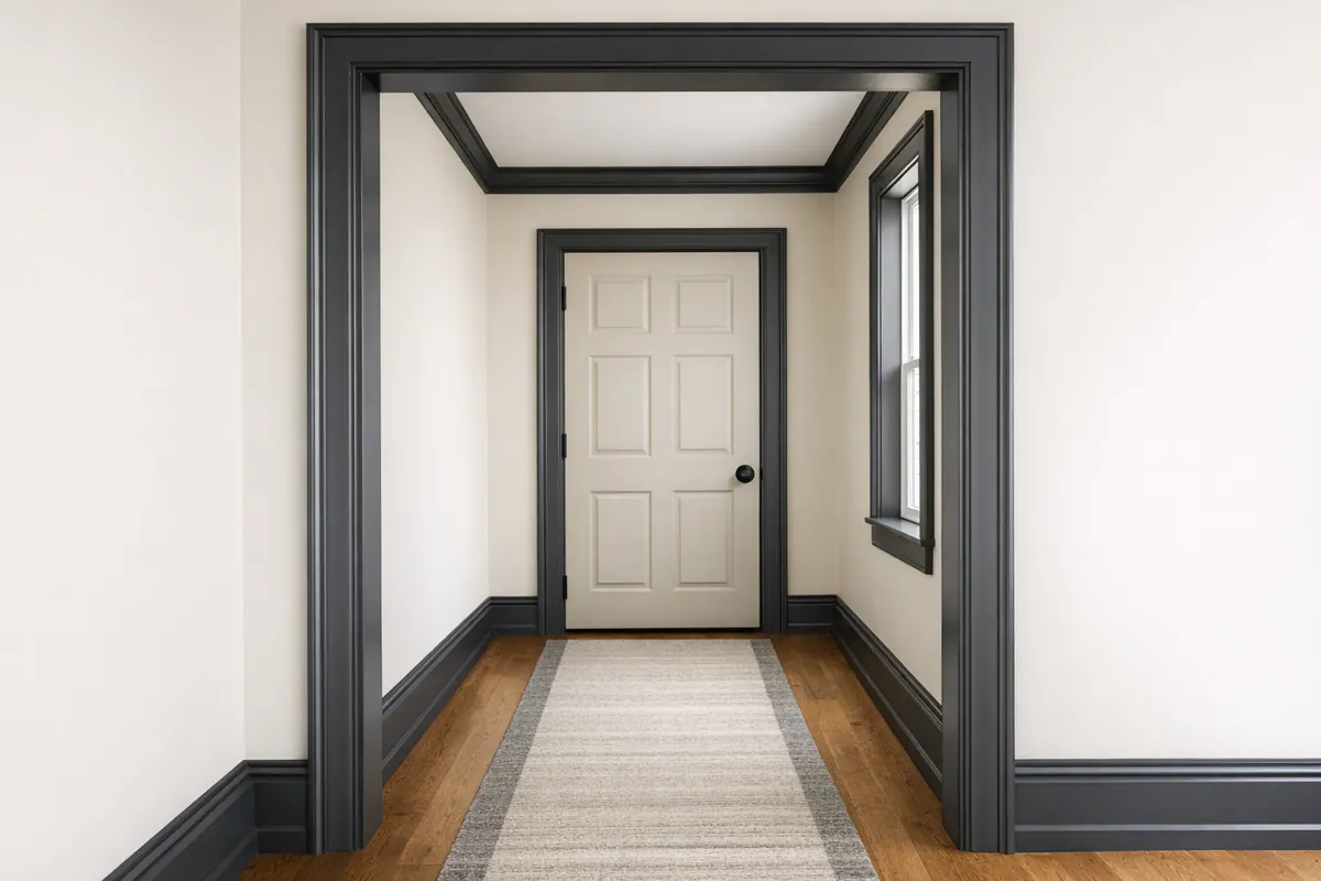 Deliberate contrasting trim