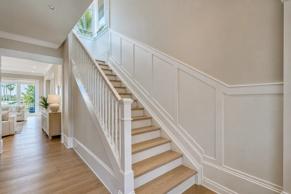 Stair Trim and Wainscoting in Casey Key