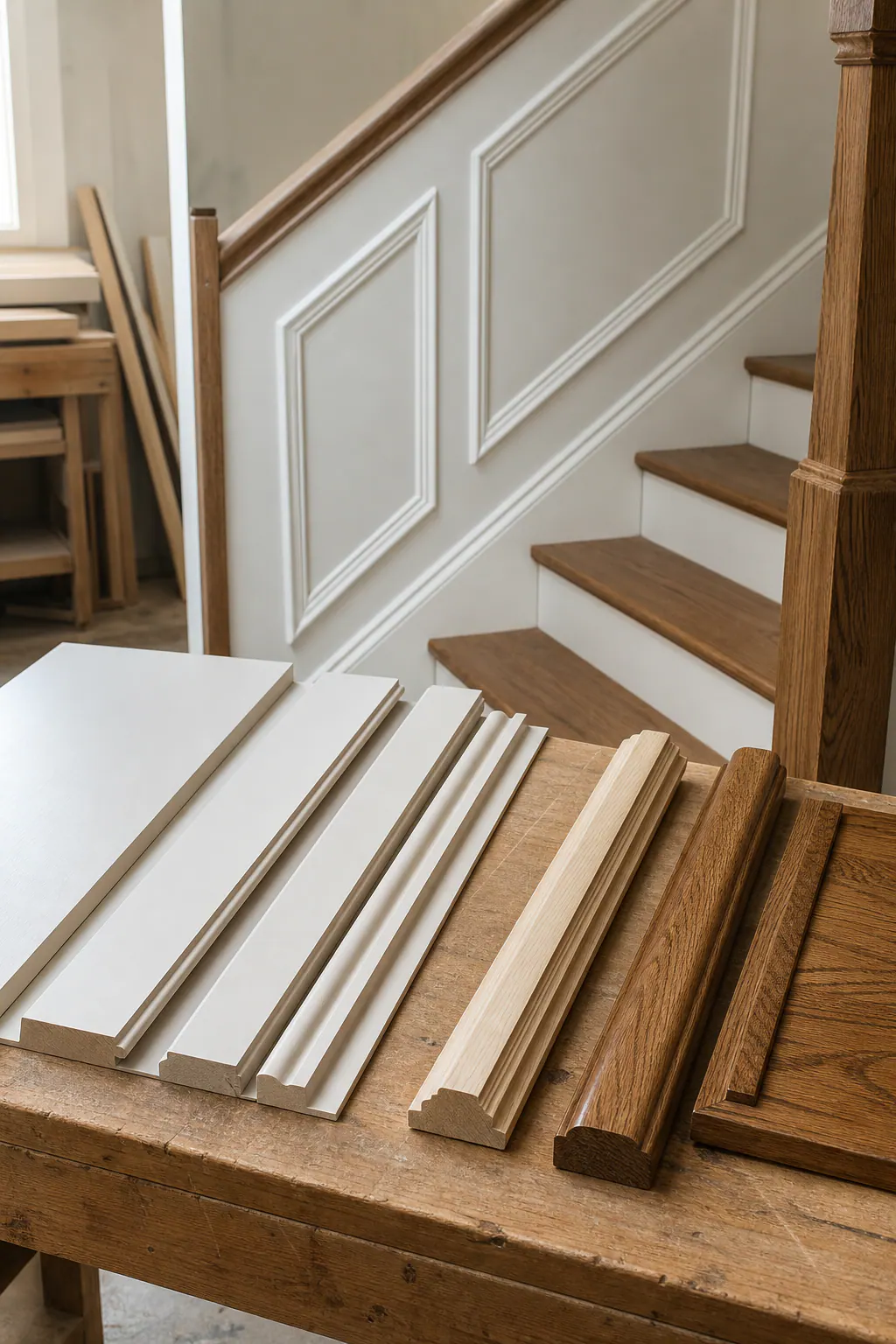 Paint-Grade and Stain-Grade Stair Trim Materials