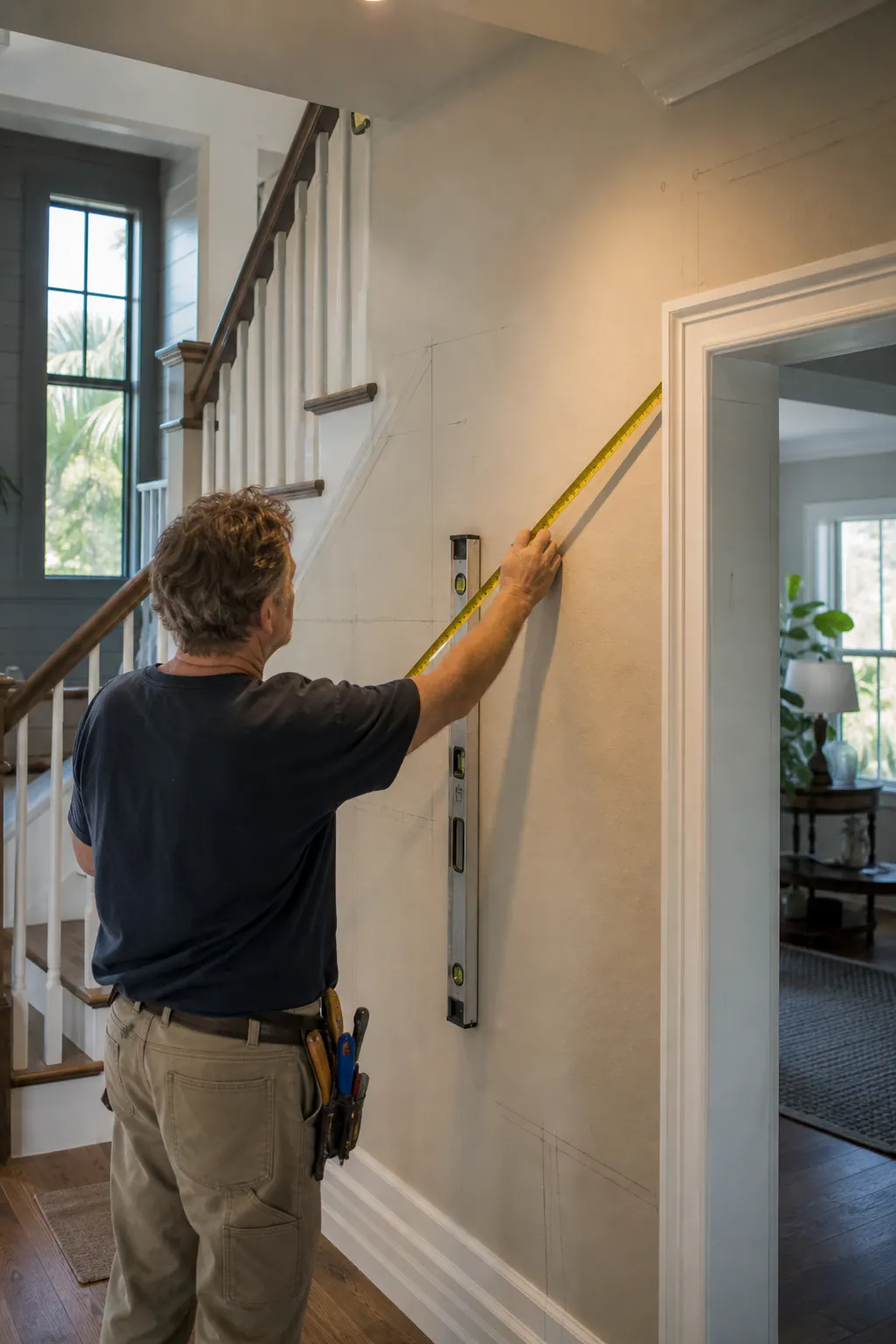 Stair Trim Layout Inspection