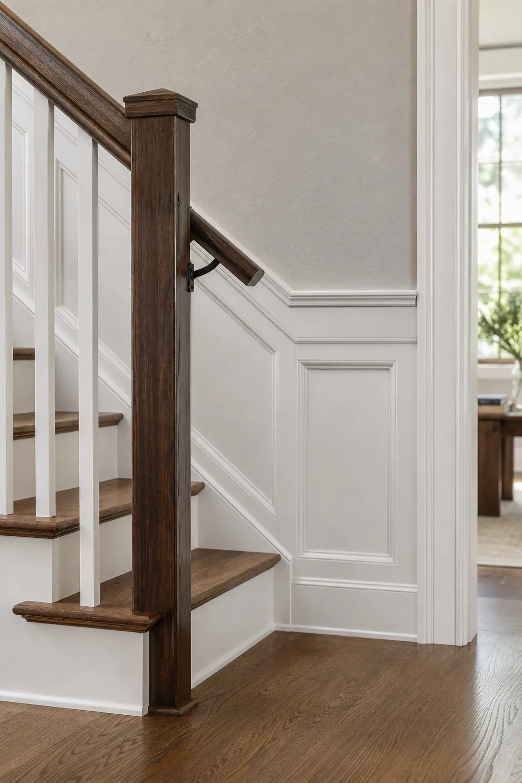 Clean Railing and Landing Trim Transition