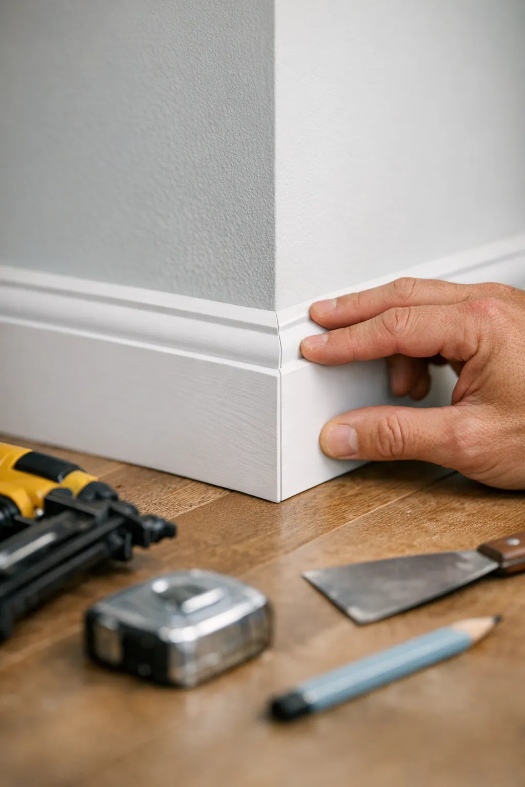 Supporting 2 Precise Baseboard Corner Fit