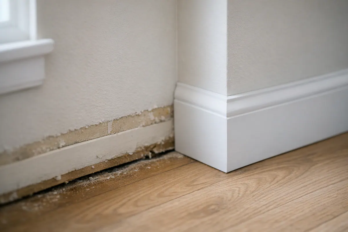 Supporting 2 Builder Grade Baseboard Upgrade