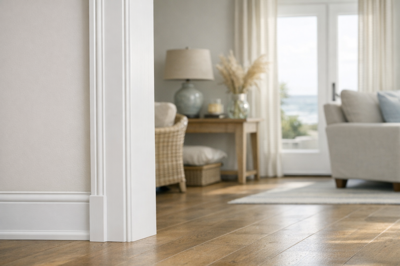 Quality trim work in daylight