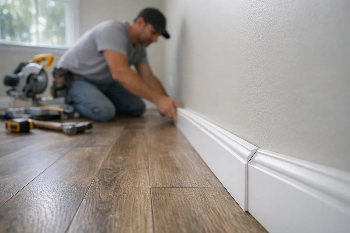 Supporting 2 Baseboard Installation After Flo