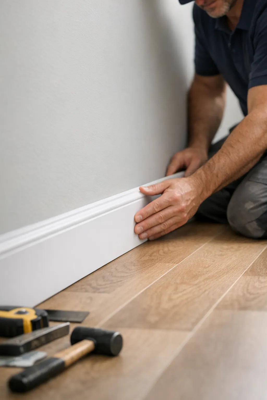 Supporting 2 Baseboard Installation Along New
