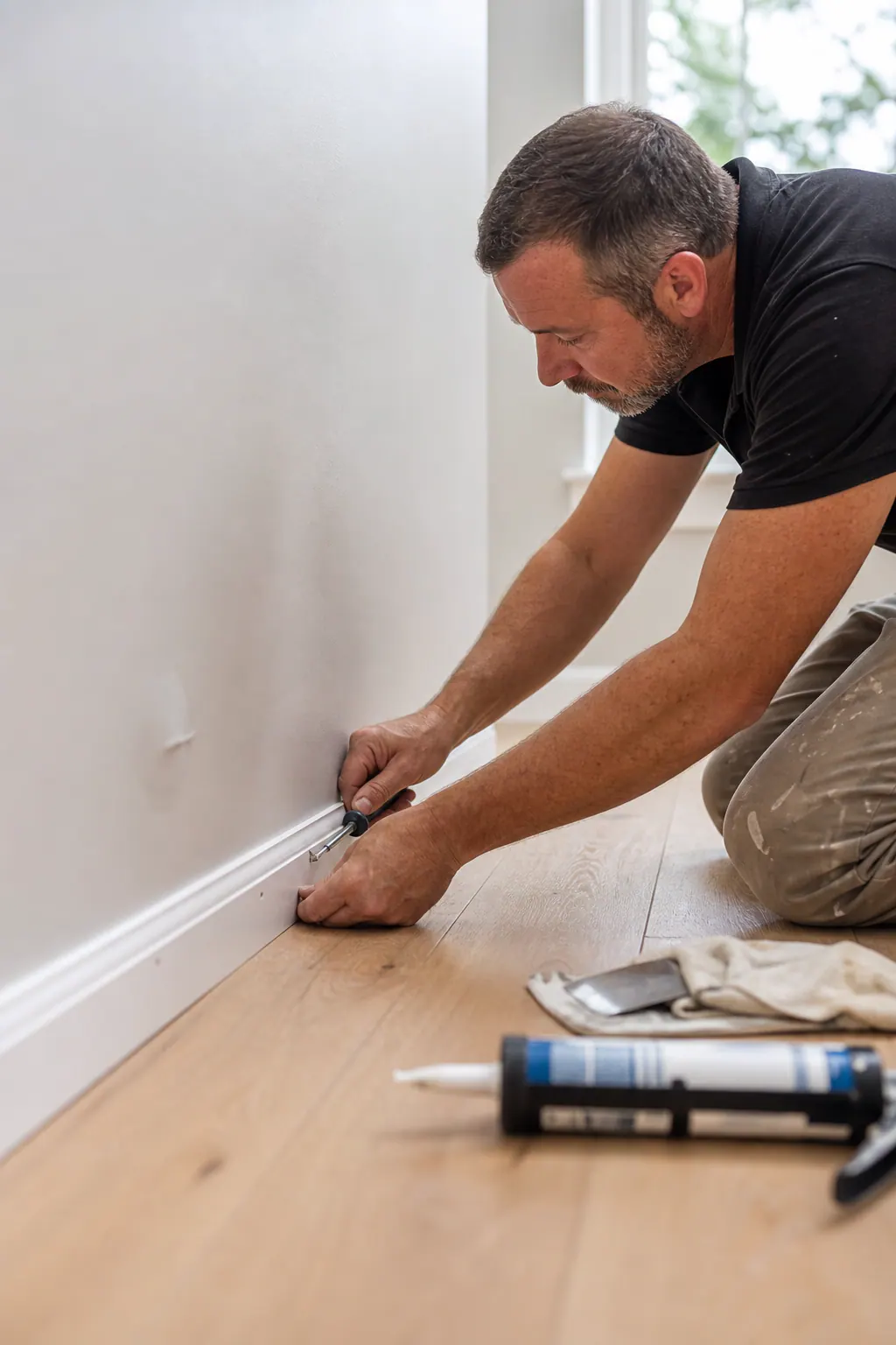 Repairing a Loose Damaged Baseboard
