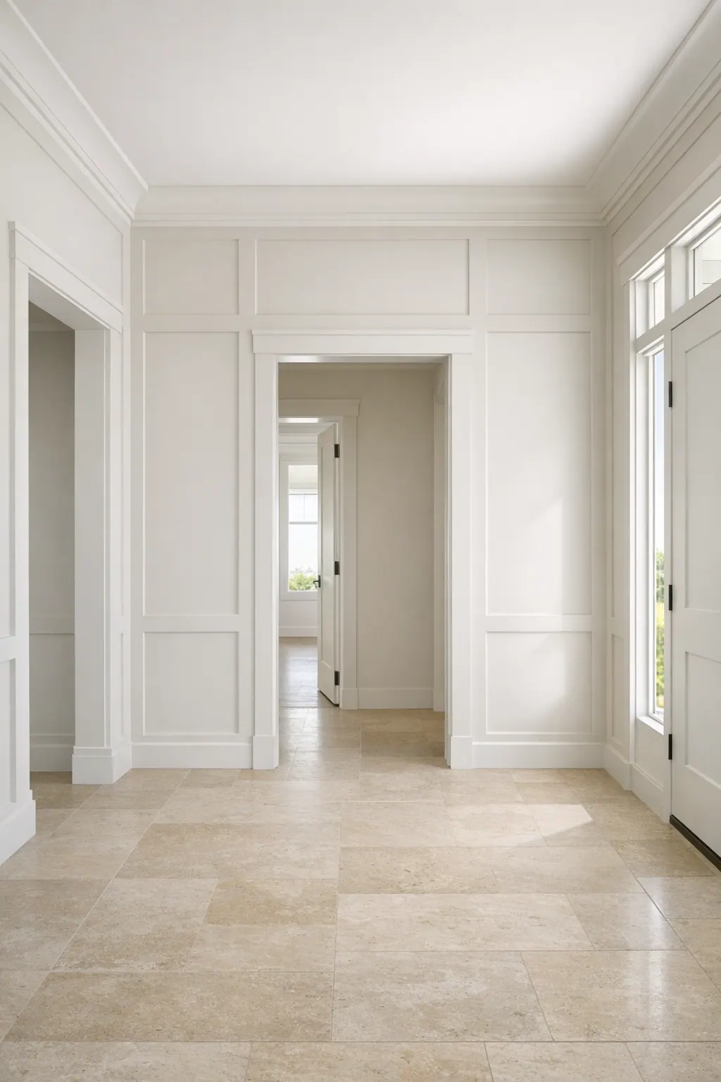 Recessed Panel Style in a Coastal Entry