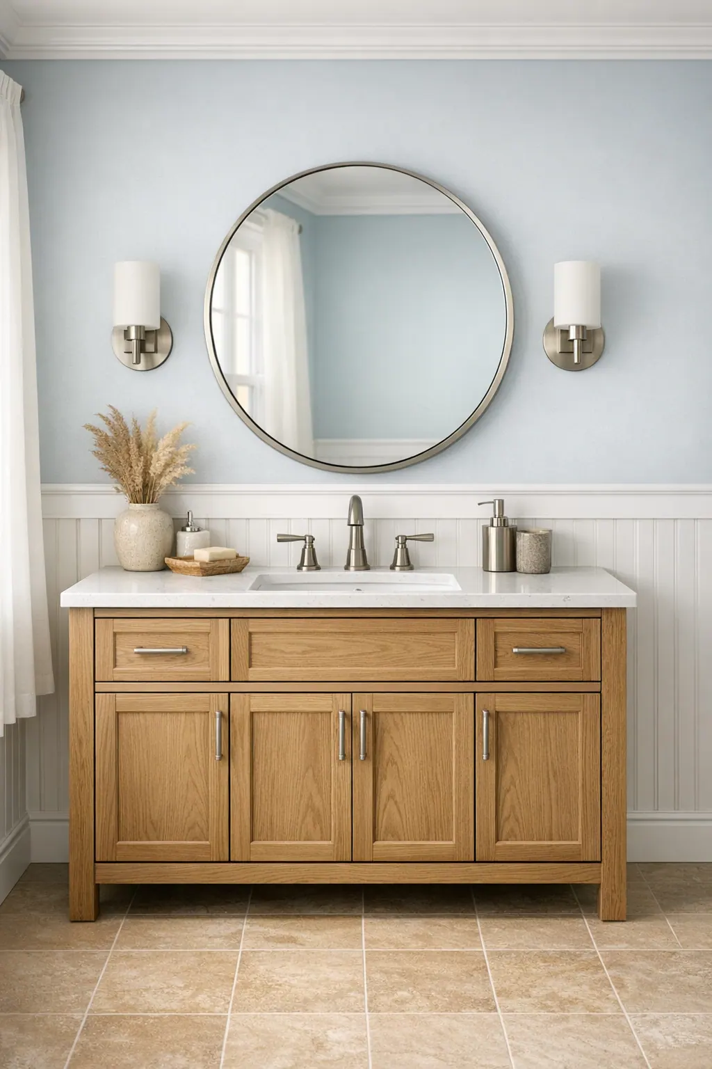 Bathroom Vanity Lower-Wall Treatment