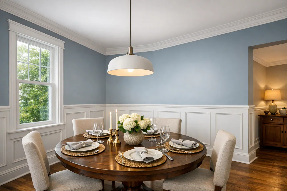 Traditional Dining Room Wainscoting