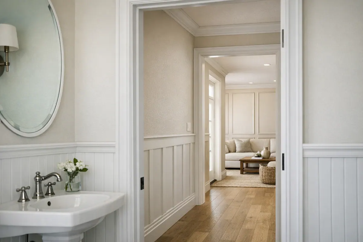 Wainscoting Style Comparison in a Home