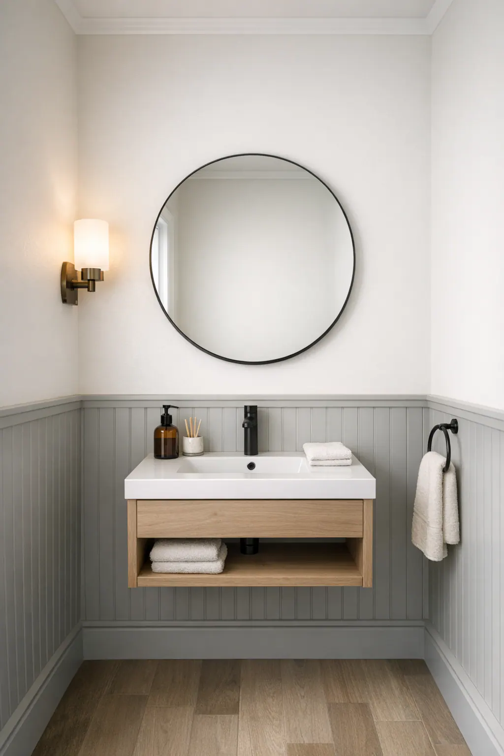 Proportioned Compact Powder Room