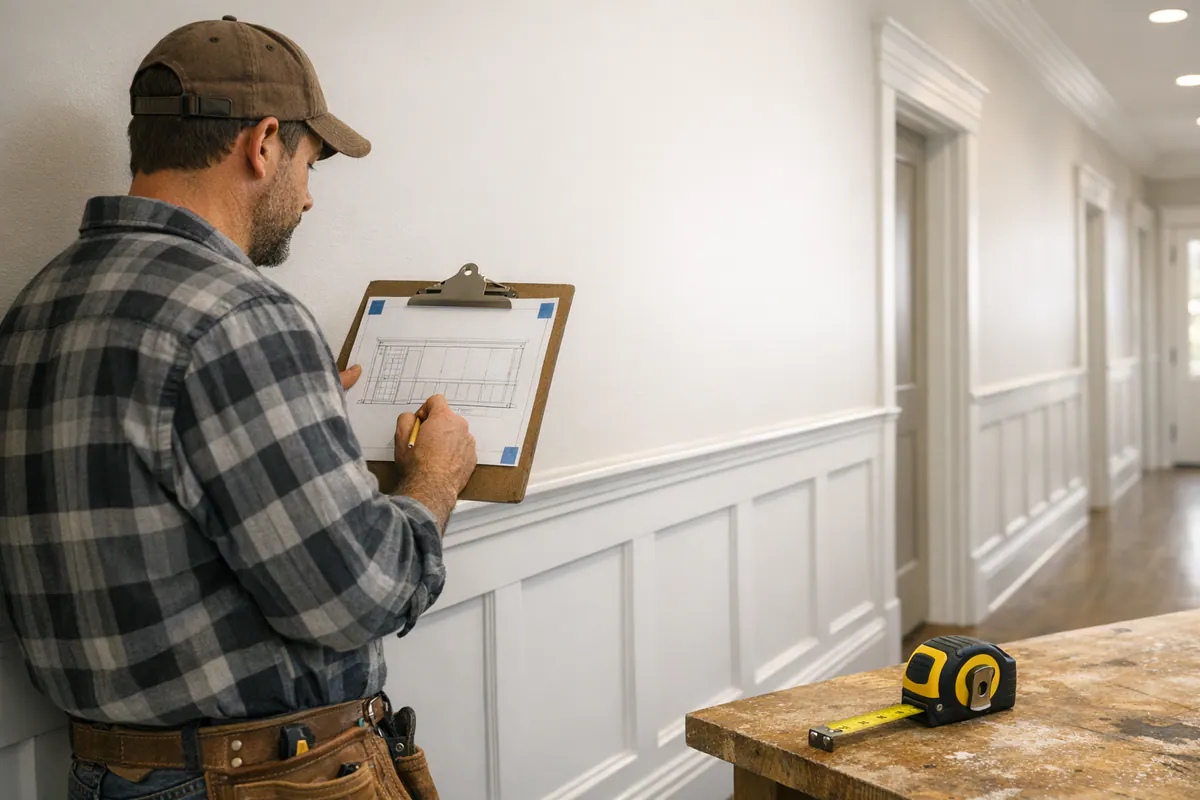 Measured Hallway Wall Elevation