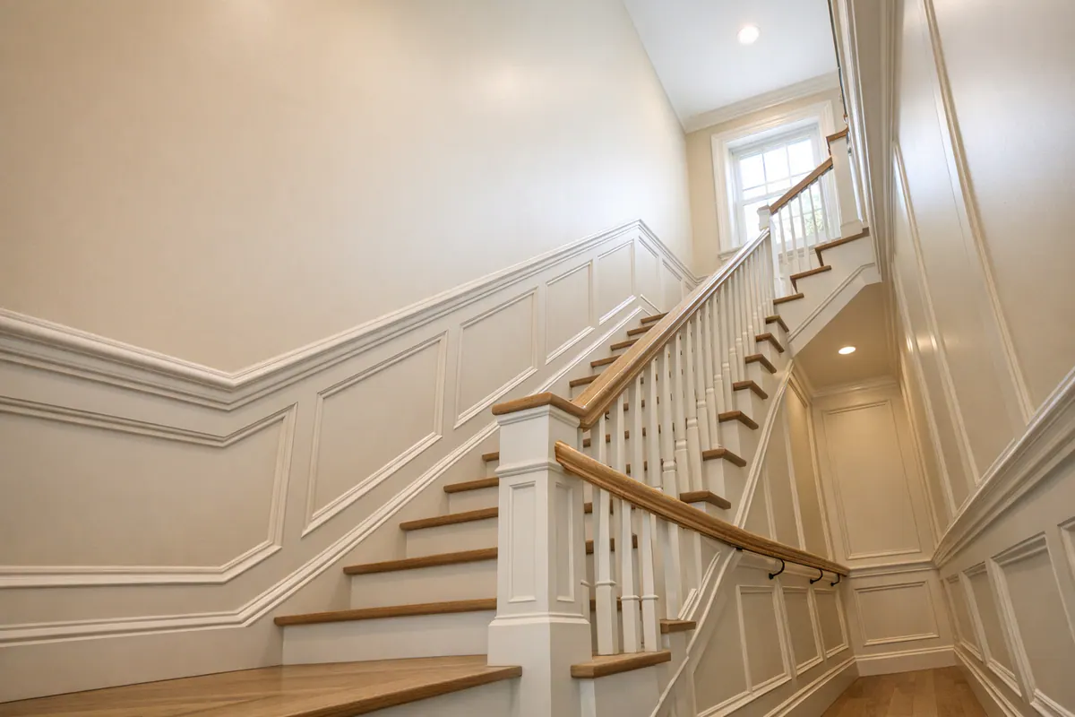 Paneling in a Stair Hall