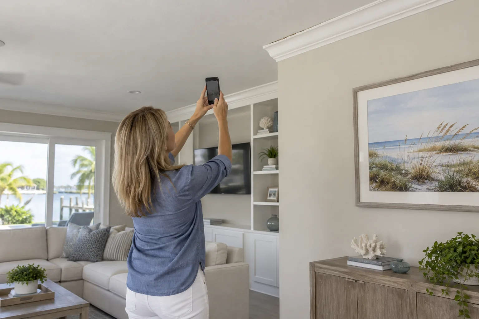 Documenting a crown molding gap
